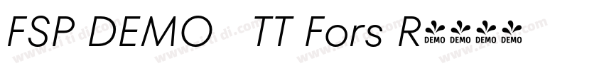 FSP DEMO   TT Fors R字体转换